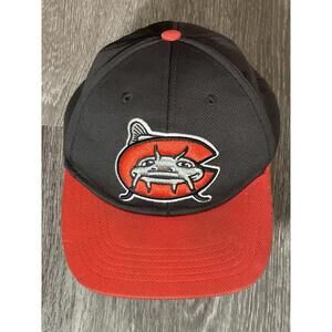 Carolina Mudcats OC Sport Adjust Hat MiLB Baseball Black Red